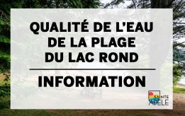 Qualité de l’eau de la plage du lac rond