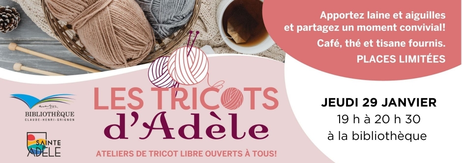 Tricots d'Adèle janvier