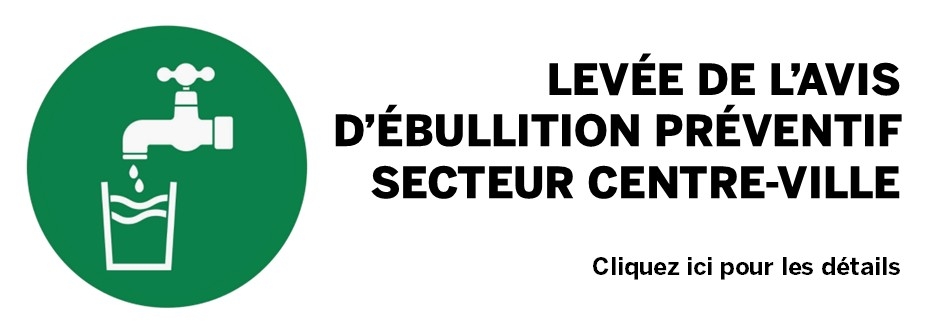 Levée de l'avis d'ébullition