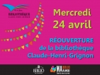 Réouverture de la bibliothèque