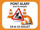 14 et 15 juillet | Pavage du pont Alary (rue St-Joseph)
