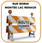 À compter du 5 août | Travaux rue Morin et montée du Lac Renaud