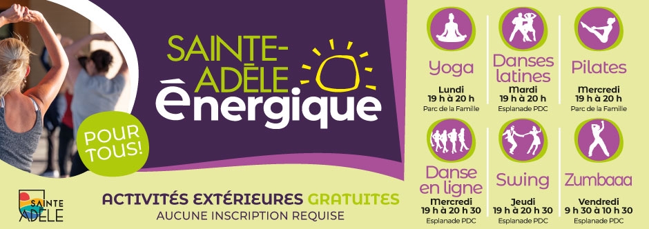 Sainte-Adèle énergique | 30 juin au 22 août