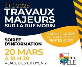 Soirée d’information | Été 2025 : travaux majeurs sur la rue Morin