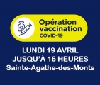 Le 19 avril jusqu’à 16 h | Clinique de vaccination à Sainte-Agathe-des-Monts
